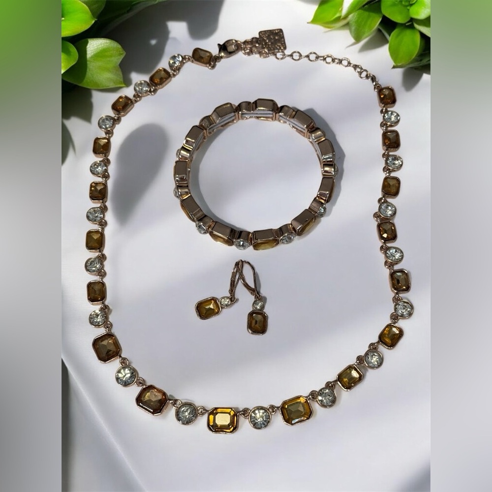 Vintage Anne Klein Elegant Rose Gold Jewelry Set